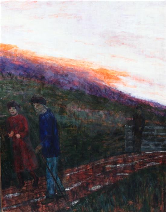 § Carel Weight (1908-1997) Nightfall 1984, 48 x 37in.